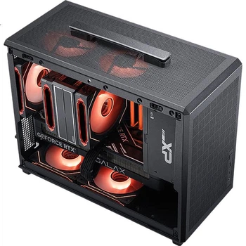 Корпус SAMA Quzao 3 Type-C, черный, для настольных ПК, формата Matx, компактный, с четырехсторонней сеткой, 5 посадочных мест для вентиляторов, охлаждение ≤160 мм, видеокарта 350 мм, блок питания ATX.