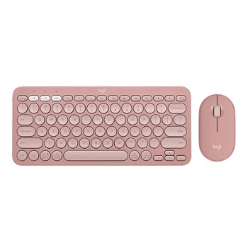 Комплект беспроводной Logitech Pebble 2 Combo Wireless/Bluetooth Cloud Pink