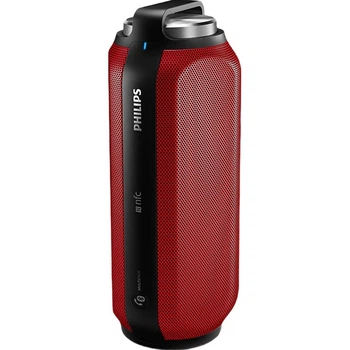 Портативная колонка PHILIPS BT6600, басовая колонка, водонепроницаемая для использования на открытом воздухе, портативный внешний аккумулятор, громкая связь, быстрое подключение NFC, благородный красный цвет.