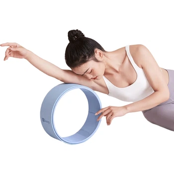 Кольцо для йоги Keep Yoga Wheel, кольцо для начинающих для прогибов назад, фитнес-кольцо для пилатеса для раскрытия спины, высокая устойчивость, синий цвет.