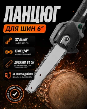 Цепь для электропилы 6", шаг 1/4", 37 зв. (аккумуляторной мини-пилы)