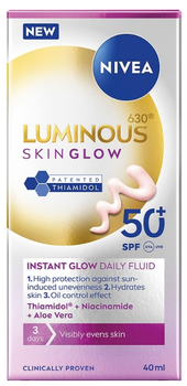 Fluid do twarzy Nivea Luminous 630 Skin Glow Spf 50+ 40 ml (9005800401690)