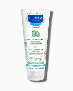 Дитячій очищувальний гель для волосся й тіла 2 в 1 з авокадо Mustela 2 in 1 Cleansing Gel Hair and Body, 200 мл