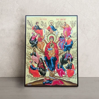 Икона Древо Иессеево Пресвятой Богородицы 14 × 19 см