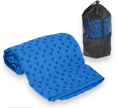 Рушник для йоги EasyFit Yoga Mat Towel 183×63 см із мікрофібри, EF-1933-BL синій