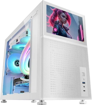 Корпус для ПК с LCD-дисплеем 8'' Mars Gaming MC-LCD Белый (102062501)