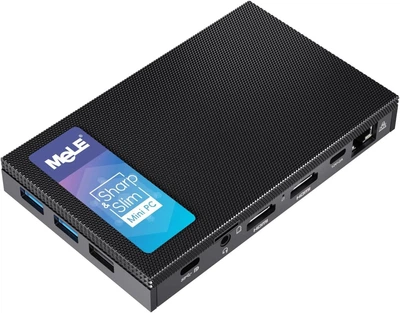 Мини ПК MeLE Quieter 4C F5Q / Intel N100 / RAM 16GB / SSD 512GB / 2 х HDMI / LAN / Wi-Fi 5 / Bluetooth 5.1 / Windows 11 / Black (101939611)