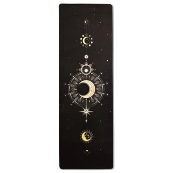 Килимок для йоги EasyFit BlackMoon (замша-каучук) Print чорний