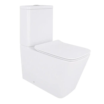 Унітаз компакт Qtap Crow Eco 640х360х835мм безобідковий з сидінням Soft close білий (QTCRO27W48750)