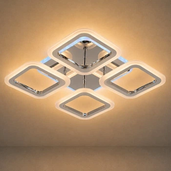 Люстра потолочная VALESO LI8822/4B CR (RGB), хром, LED 64W+8W