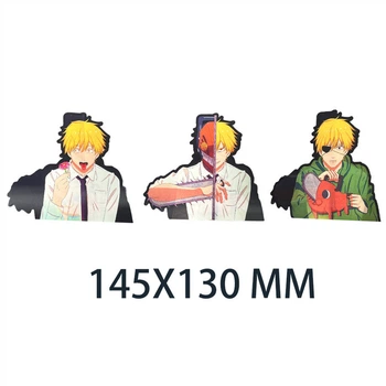 Голографическая наклейка Человек бензопила Денджи Chainsaw Man Denji 145x130 мм