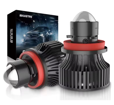 Компактні LED лінзи H8 MAXGTRS 6000K для ПТФ з яскравістю 20000 лм