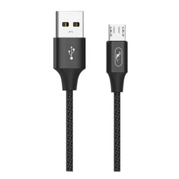 USB кабель SkyDolphin S55V Neylon, MicroUSB, 1.0 м., Черный - 270894