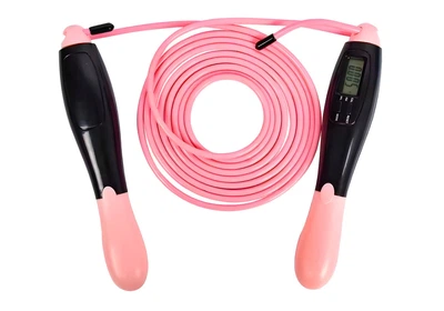 Скакалка скоростная EasyFit EF-1916-BP со счетчиком 2,8м Черно-розовый