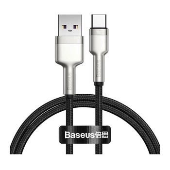 USB кабель Baseus CATJK-A01 Cafule Metal, Type-C, 1.0 м., Чорний - 212489