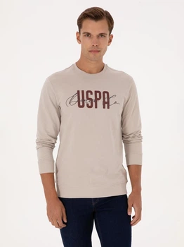 Свитшот мужской U.S. Polo Assn G081SZ082-000-2331724(Taş) M Бежевый с принтом (8683859420803)
