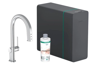 Змішувач hansgrohe Aqittura M91 SodaSystem 210 для кухонної мийки, хром 76836000