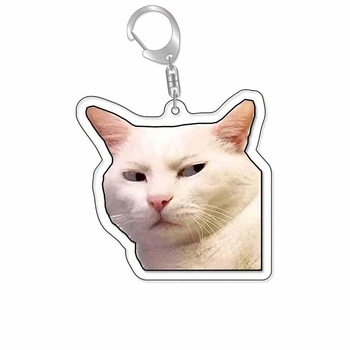 Акриловый брелок Котик мем 1