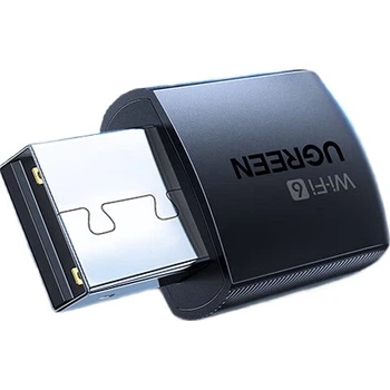 Бездротовий мережевий адаптер UGREEN USB WiFi 6 без драйверів AX900 дводіапазонний 5G настільний WiFi приймач із вбудованою антеною, мережева карта для комп'ютера, ноутбука, бездротовий приймач-передавач