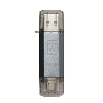 USB-накопитель c Type C 3.0 флешка на 128Gb T&G 009 Star series Silver