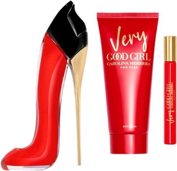 Набір для жінок Carolina Herrera Good Girl Парфумована вода 80 мл + Мініатюра Парфумована вода 10 мл + Лосьйон для тіла 100 мл (8411061134597)