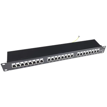STP патч-панель EServer 24 порта 1U 19″ модульная (без модулей)