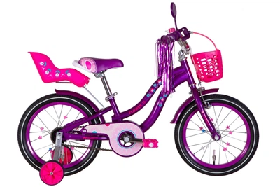 Детский велосипед ST 16" Formula Kid Flower Premium BH 2026 для девочки фиолетовый (OPS-FRK-16-244)
