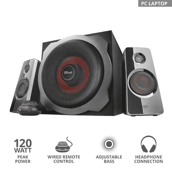 Акустическая система Trust GXT 38 Tytan 2.1 60Вт с сабвуфером для ПК черная