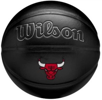 Баскетбольный мяч Wilson NBA Team Premiere Chicago Bulls, черный, размер 7, композитная кожа, технология Dual Depth, для игры в зале и на улице(OB_3CBEA546A92D)