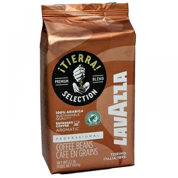 Кава в зернах LAVAZZA Tierra Selection 1 кг 100% Арабіка