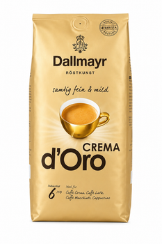 Кава в зернах Dallmayr Crema d'Oro 1 кг — м'яка преміальна зернова кава для кавомашини