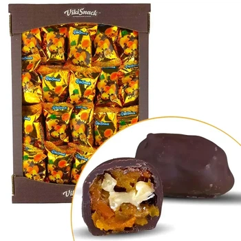 Конфеты VikiSnack “Курага с орехом” в шоколадной глазури 1,5 кг