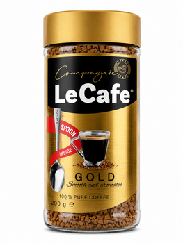Кофе растворимый сублимированный LeCafe Gold 200 г