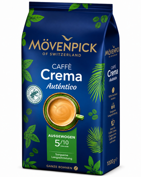 Кофе в зернах Movenpick Caffè Crema Auténtico 1 кг — премиальный зерновой кофе