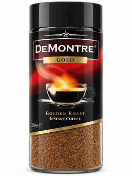 Кофе растворимый сублимированный DeMontre Gold Golden Roast Instant Coffee 200 г