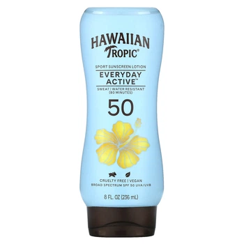 Солнцезащитное средство с широким спектром защиты, SPF 50, легкий тропический аромат, Hawaiian Tropic, 236 мл