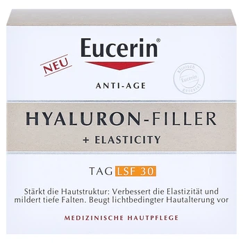 Дневной крем против морщин для всех типов кожи с SPF 30 и защитой от UVA, Hyaluron-Filler + Elasticity Day SPF 30, Eucerin, 50 мл