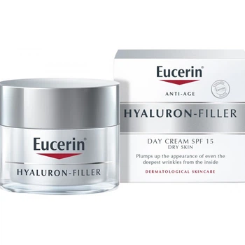 Крем Гиалурон-Филлер дневной против морщин, Hyaluron-filler Day Care Spf15 For Dry Skin, Eucerin, 50 мл