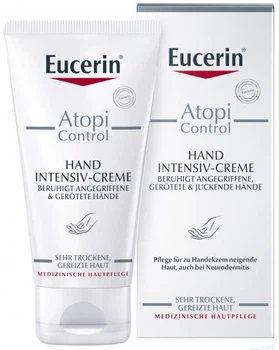 Интенсивный крем для рук для сухой и атопической кожи AtopiControl, Intensive Hand Cream For Dry And Atopic Skin, Eucerin, 75 мл