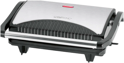 Электрический гриль 700 Вт для кухни 23x14,5 см антипригарное покрытие Clatronic SE0273