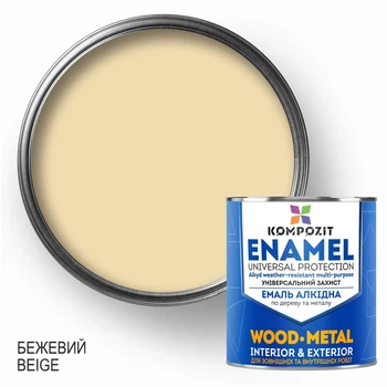 Емаль алкідна ПФ-115 Kompozit, Глянець, Бежевий 0,9 кг