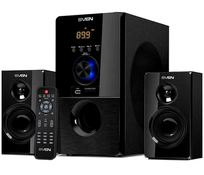 Акустическая система Bluetooth 55Вт 2.1 для дома 3 динамика черный Sven SE0545