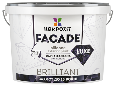 Силіконова фасадна фарба Kompozit FACADE LUXE Матова 1,4 кг