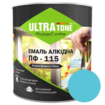 Емаль алкідна глянсова ULTRAtone ПФ-115 2,8 кг Світло-блакитна