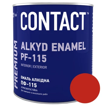 Емаль алкідна Contact ПФ-115 2.8 кг червона
