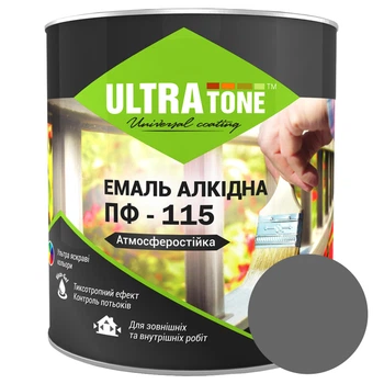 Емаль алкідна глянсова ULTRAtone ПФ-115 2,8 кг Сіра