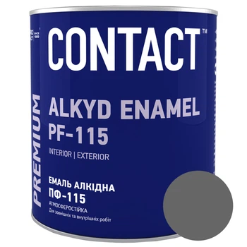 Емаль алкідна Contact ПФ-115 2.8 кг сіра
