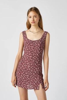 Сукня Pull & Bear сливовий в візерунки MUNPM765 M