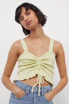 Топ H&M Divided блідо-салатовий DRUZM070 S