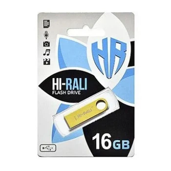 USB Flash Hi-Rali Shuttle, 16 Гб., Золотой - 335725